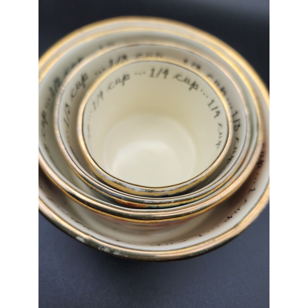 🌺Natural Life Ceramic Nesting Measuring Cups In A Multi-floral Design. Set of 4 - Picture 7 of 9
